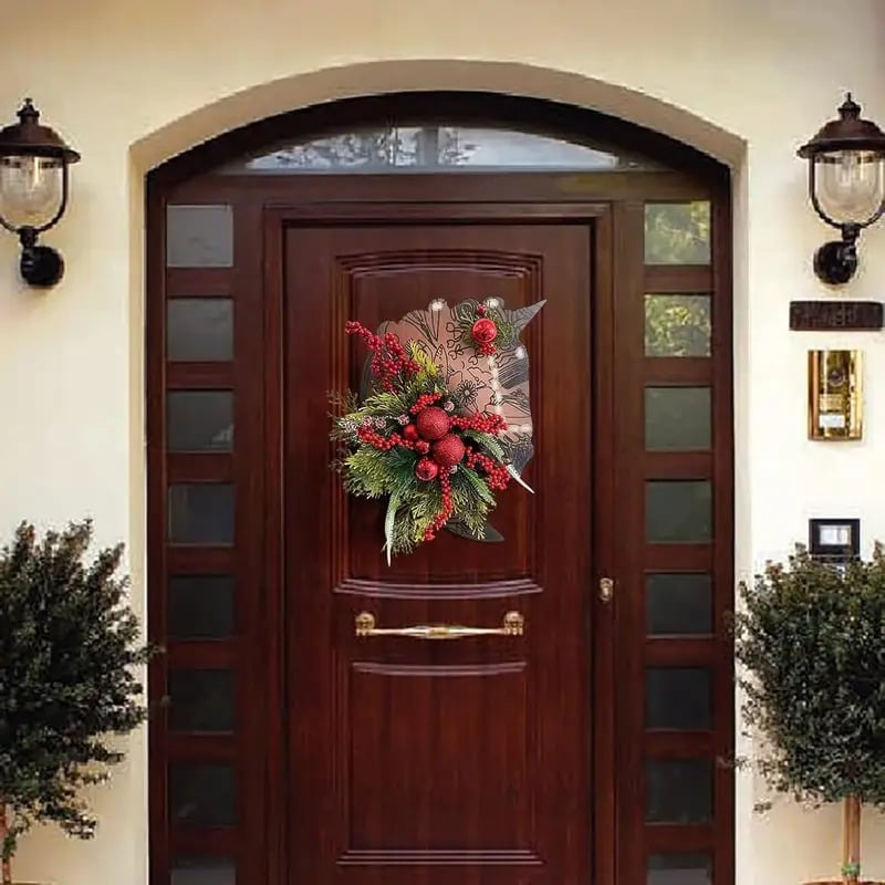 🐴Horse Head Wreath – Rustic Farmhouse Equestrian Door Decor✨