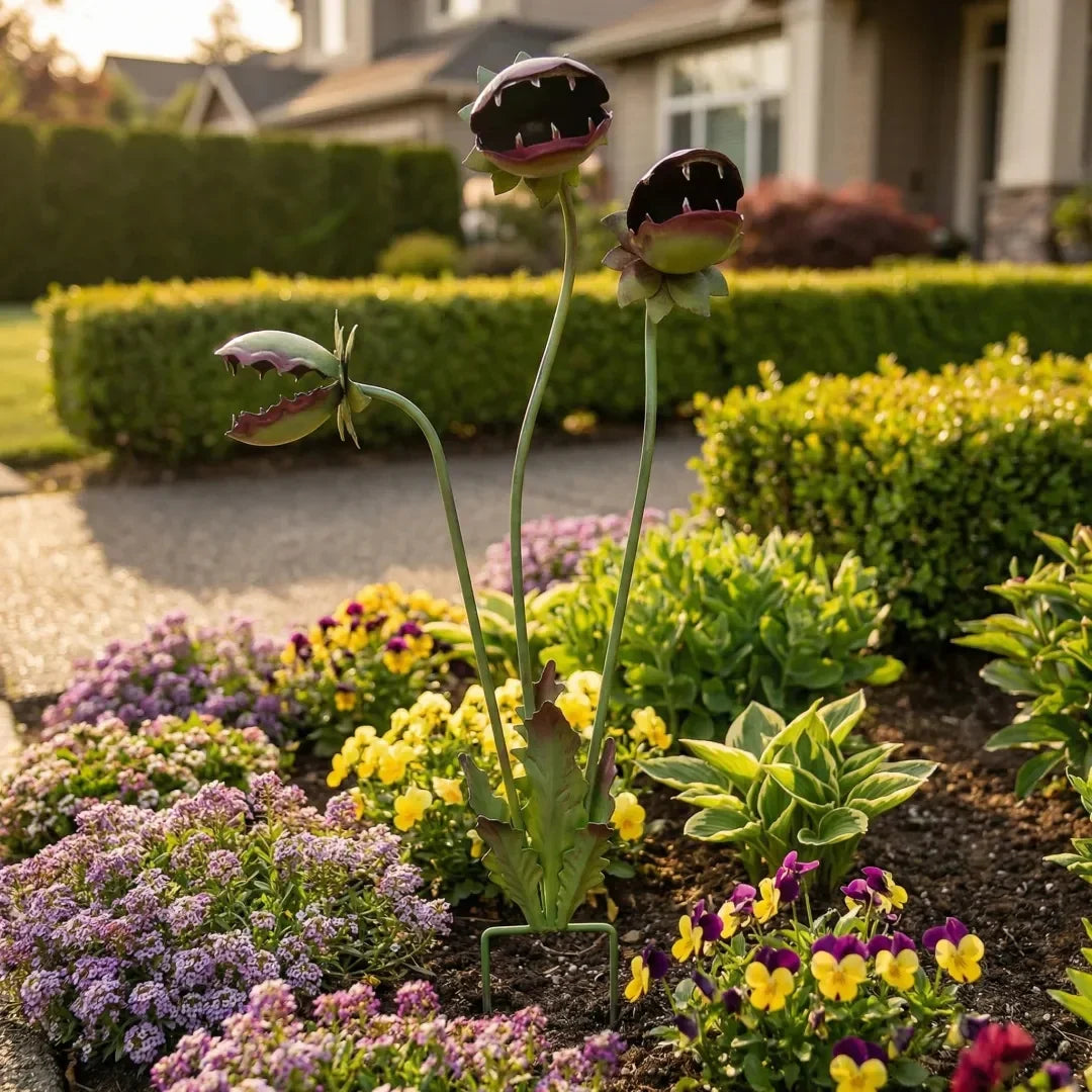 LAST DAY 49% OFF - Whimsical Metal Carnivorous Plant Garden Stake