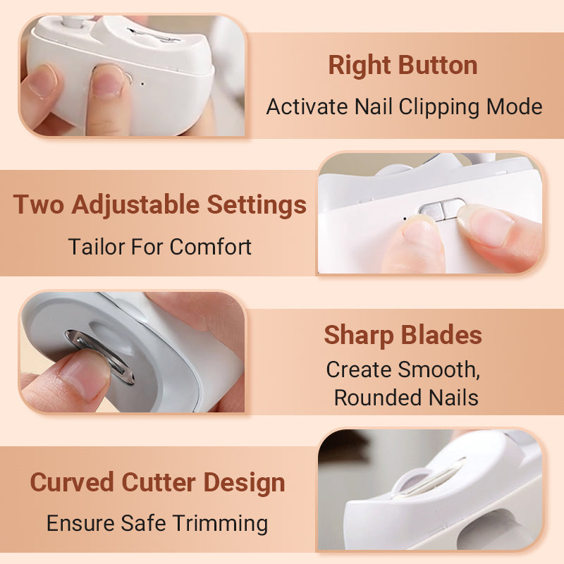 🎁2025 Hot Sale 🔥2 in 1 Automatic Electric Nail Clipper with Polishing【Safe and convenient】