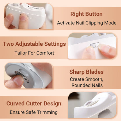 🎁2025 Hot Sale 🔥2 in 1 Automatic Electric Nail Clipper with Polishing【Safe and convenient】