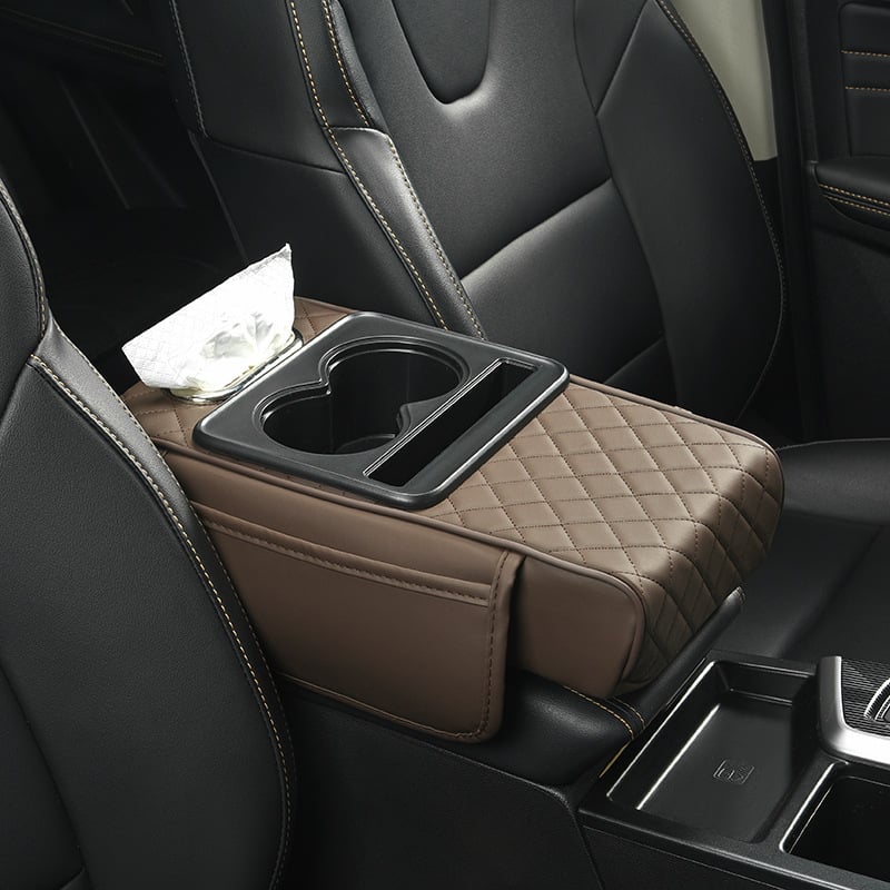 Multifunctional PU Leather Car Armrest Box Mat