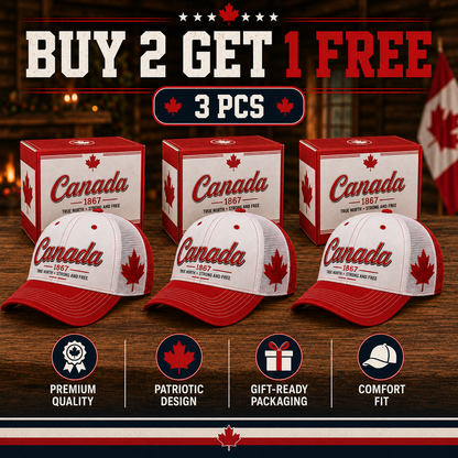 🔥Canada Day Sale - Canada 1867 “True North” Patriotic Trucker Cap
