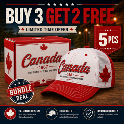 🔥Canada Day Sale - Canada 1867 “True North” Patriotic Trucker Cap