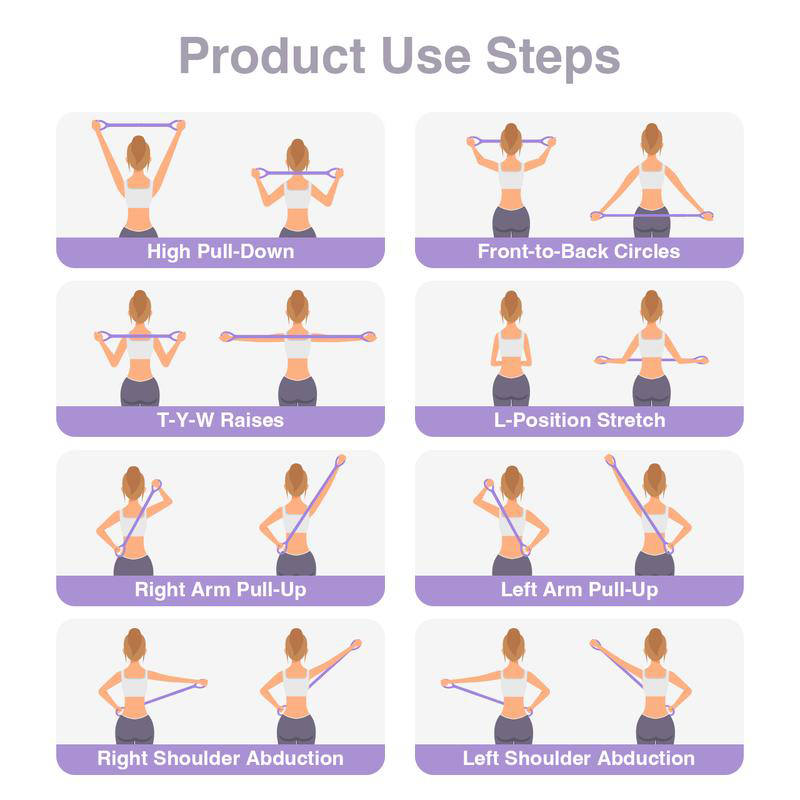 🧘‍♀️Figure 8 Resistance Bands – Silicone Exercise Bands for Women👍