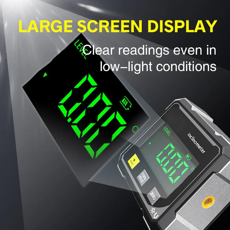 Professional tools 4-Side Magnetic Digital Angle Gauge with Laser