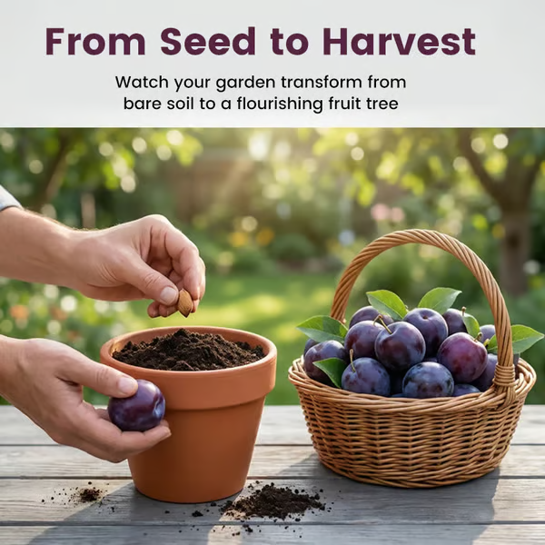 ⏰VIP Shipping Today Only⏰🍑 Heirloom Non-GMO Grafted Plum Tree Seeds