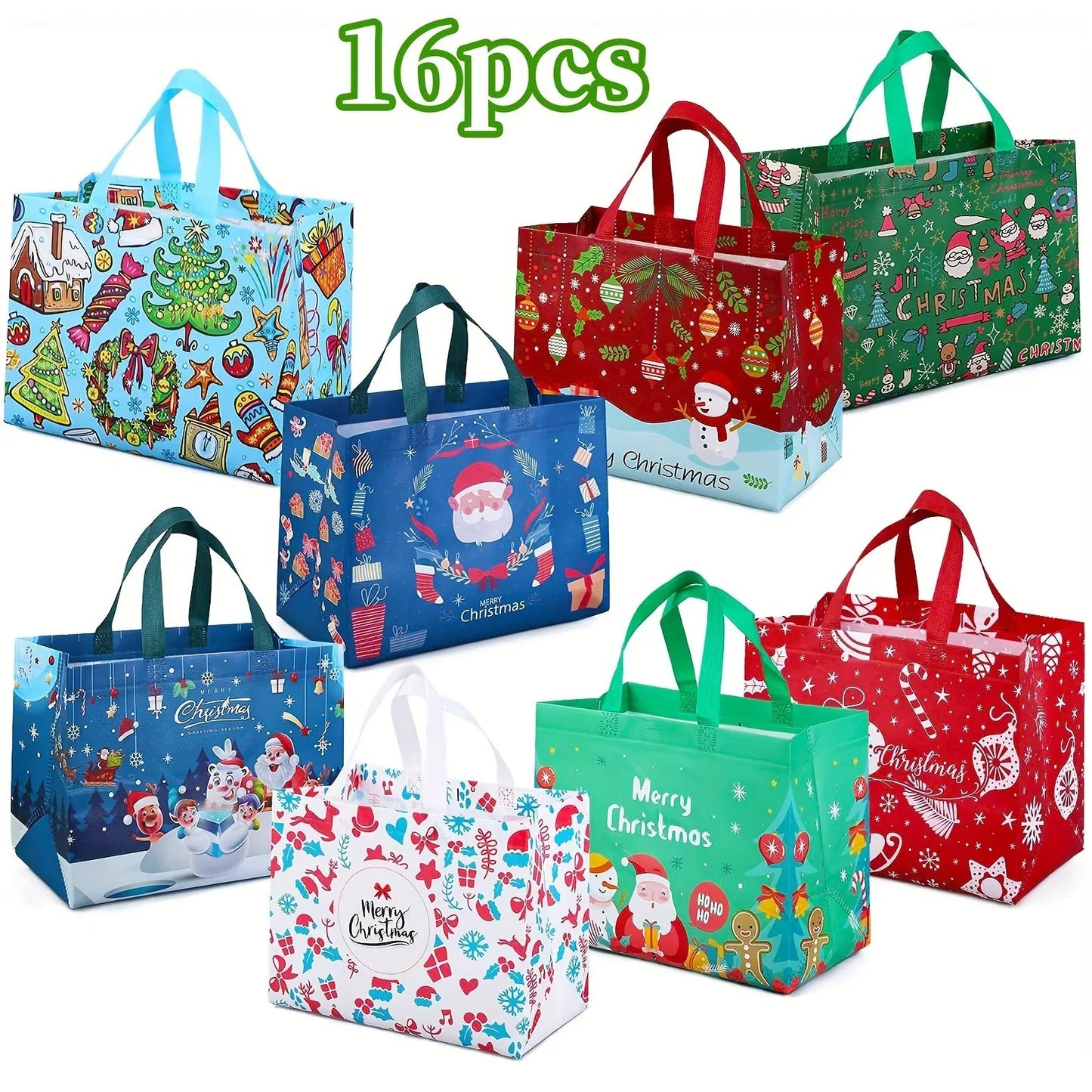 💥Big sale💥16pcs Large Christmas Gift Bags with Handles