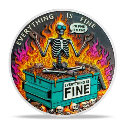 EVERYTHING IS FINE Cap 🎁 Free Double-Sided Honor Coin With Every Cap Purchase