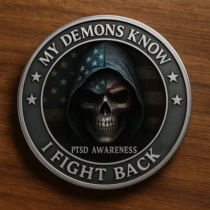 My Demons Know PTSD Awareness Cap 🎁 Free Honor Coin With Every Cap Purchase