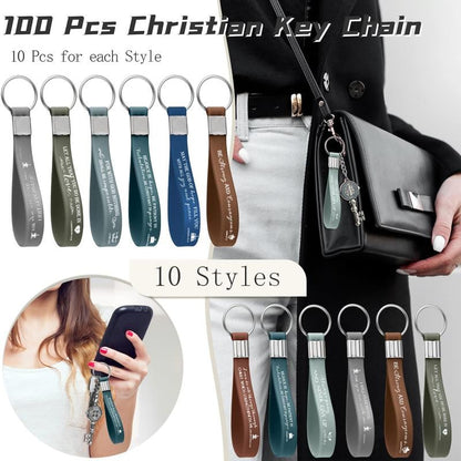 ✨Christian Bible Verse Keychain Set – Inspirational Religious Wristlet Keychains with Faith, Hope & Scripture Quotes | Perfect Gift for Believers & Church Groups!✝️