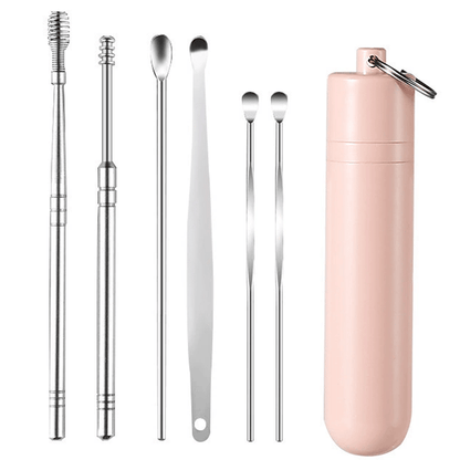🔥Big Sale only $9.99 !!! 🔥 6 Counts Ear Wax Removal Tool Set with Storage Tube