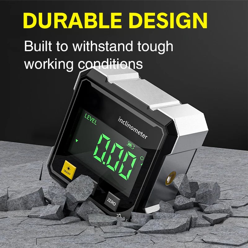 Professional tools 4-Side Magnetic Digital Angle Gauge with Laser