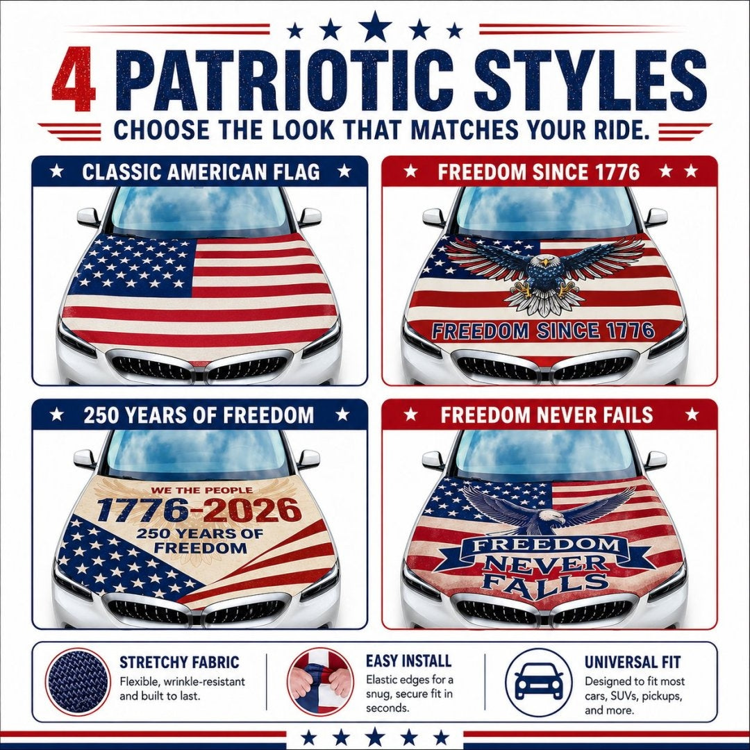 🎉9th Of July Flash Sale 65K+🔥American Car Hood Flag🦅【Buy 2 Free Shipping】