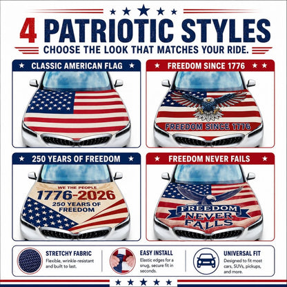 🎉9th Of July Flash Sale 65K+🔥American Car Hood Flag🦅【Buy 2 Free Shipping】