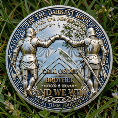 ⚡️Last Day 49% OFF - Sacred Brotherhood Knights Challenge Coin ✝️🛡️🪙