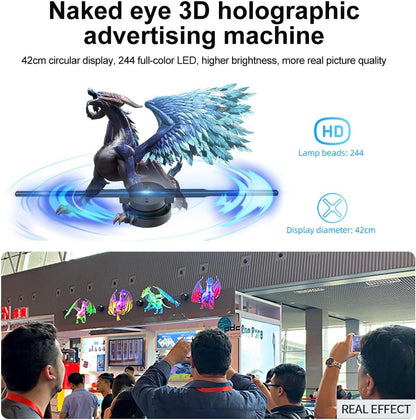 🎄3D Hologram LED Fan Projector -🔥Free shipping
