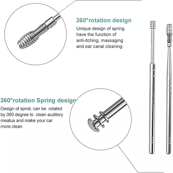 🔥Big Sale only $9.99 !!! 🔥 6 Counts Ear Wax Removal Tool Set with Storage Tube