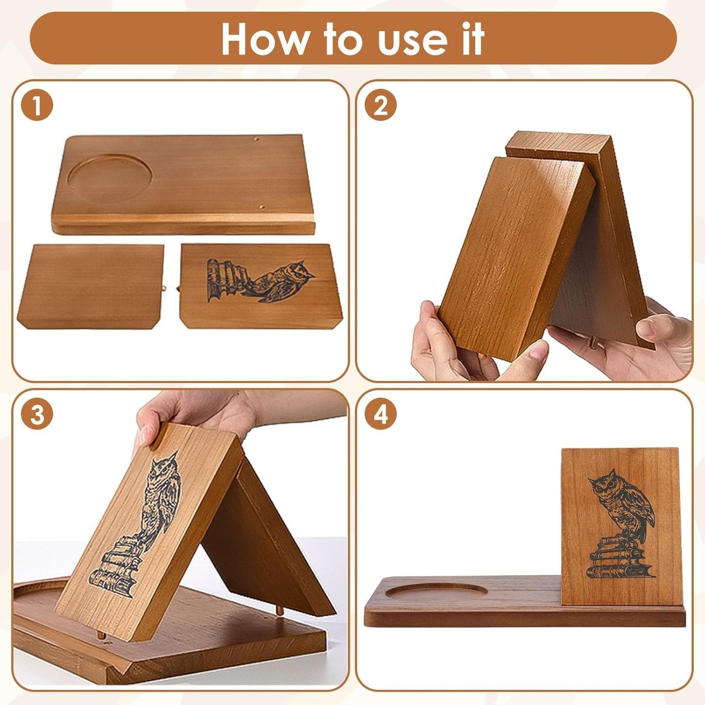 🎅🎄Christmas Sale - Owl-shaped Bookshelf, Triangular Wooden Bookshelf, Slotted Wooden Bookshelf