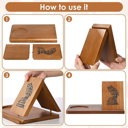 🎅🎄Christmas Sale - Owl-shaped Bookshelf, Triangular Wooden Bookshelf, Slotted Wooden Bookshelf