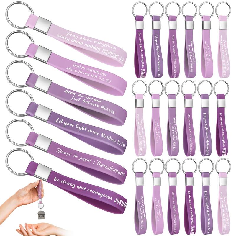 ✨Christian Bible Verse Keychain Set – Inspirational Religious Wristlet Keychains with Faith, Hope & Scripture Quotes | Perfect Gift for Believers & Church Groups!✝️