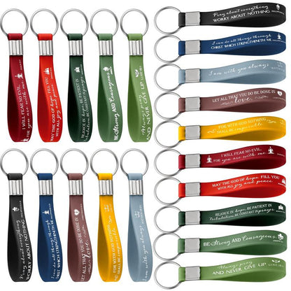 ✨Christian Bible Verse Keychain Set – Inspirational Religious Wristlet Keychains with Faith, Hope & Scripture Quotes | Perfect Gift for Believers & Church Groups!✝️