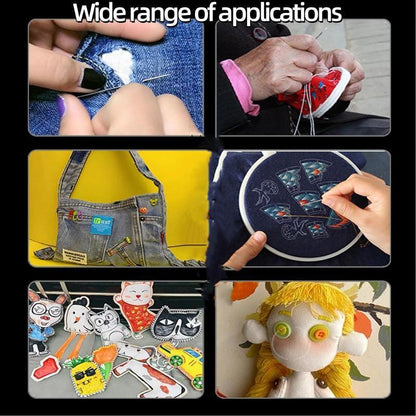 🧵34PCS Big Eye Steel Needles Set - Long & Thin Handmade Quilting & Sewing Needles Kit for DIY Sewing Projects