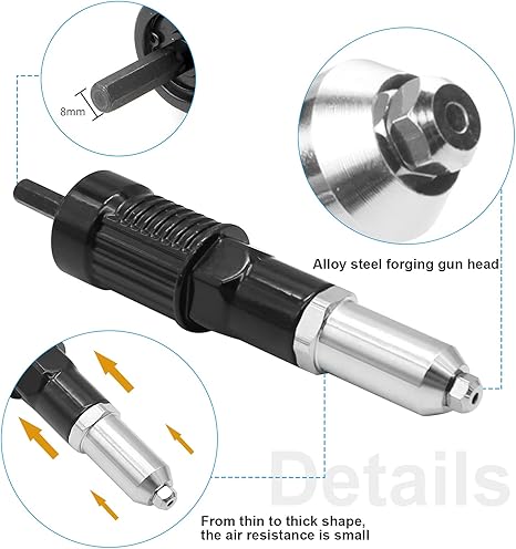 🔥Last Day 40% OFF -Black Friday---Professional Electric Rivet Gun Adapter Kit