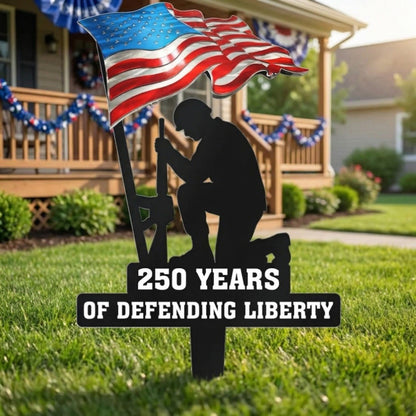 🥇  250 Years of Defending Liberty Metal Garden Stake