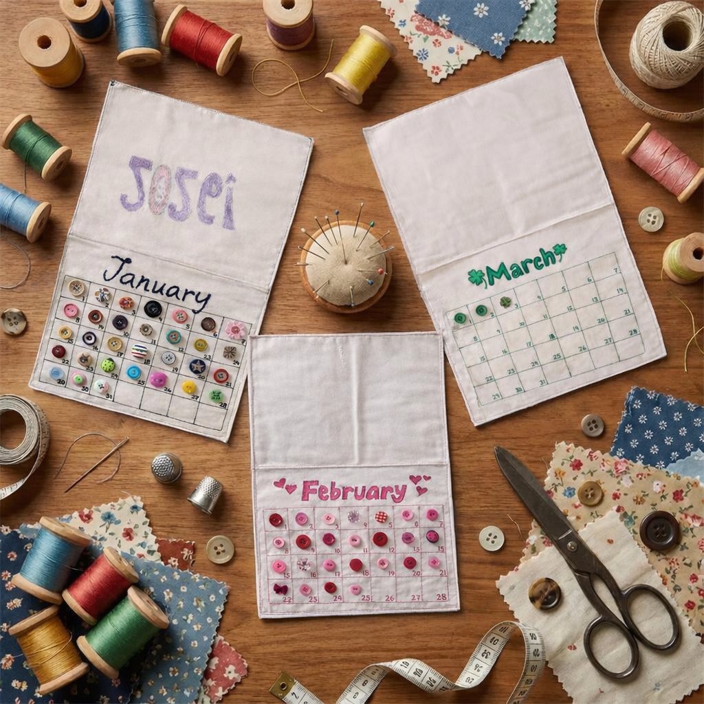✨📅2026 Button Calendar: Stitch Your Year One Button at a Time