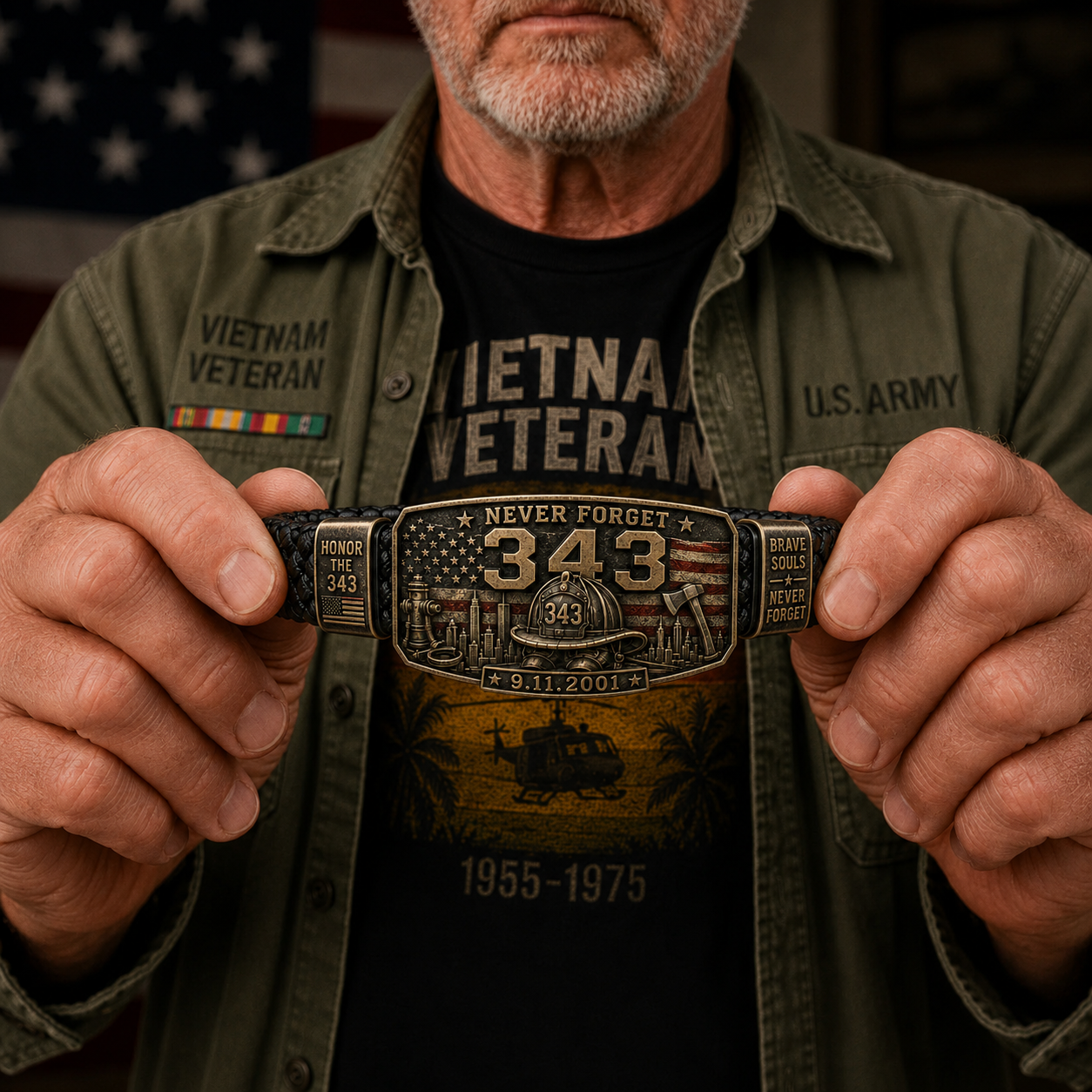 🔥 343 Firefighter Honor Bracelet – Made by Retired Firefighter “James Miller”