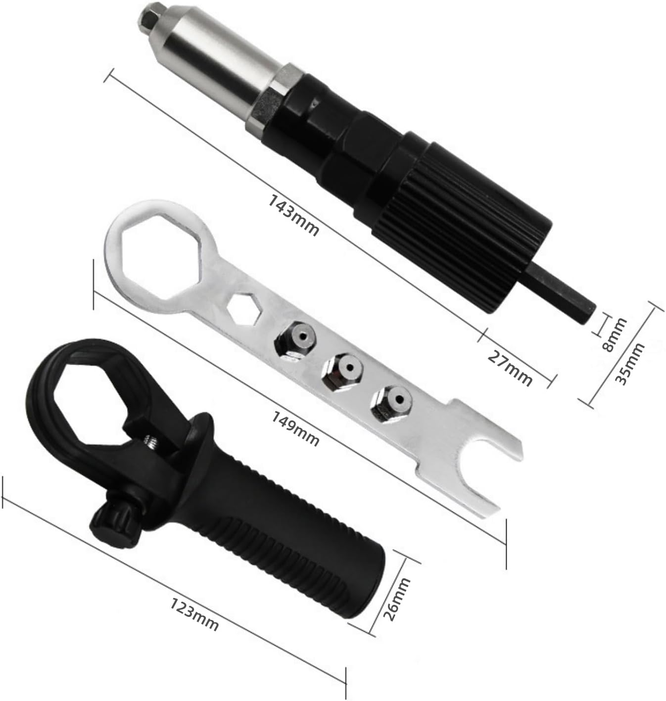 🔥Last Day 40% OFF -Black Friday---Professional Electric Rivet Gun Adapter Kit