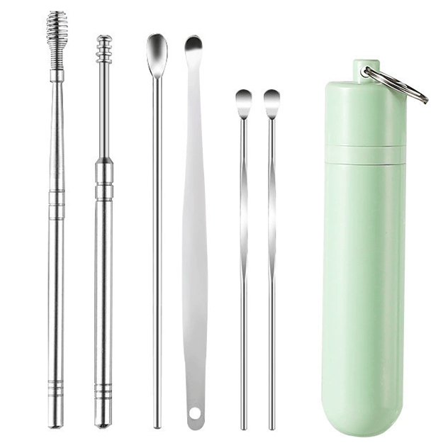 🔥Big Sale only $9.99 !!! 🔥 6 Counts Ear Wax Removal Tool Set with Storage Tube