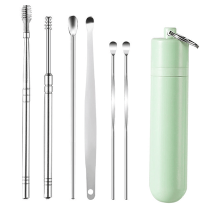 🔥Big Sale only $9.99 !!! 🔥 6 Counts Ear Wax Removal Tool Set with Storage Tube