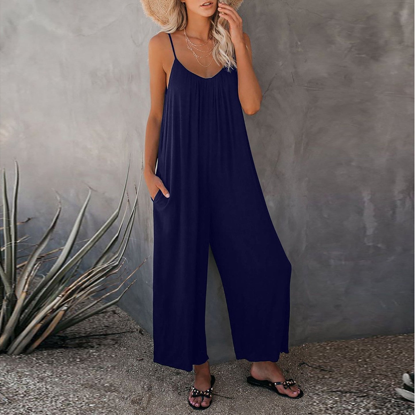 HOT SALES 49% OFF🔥Ultimate Flowy Jumpsuit with Pockets✨Buy 2 Extra 10% OFF