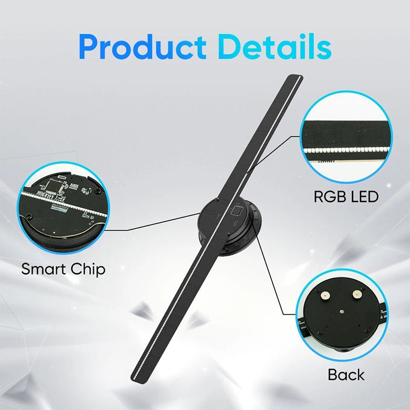 🎄3D Hologram LED Fan Projector -🔥Free shipping