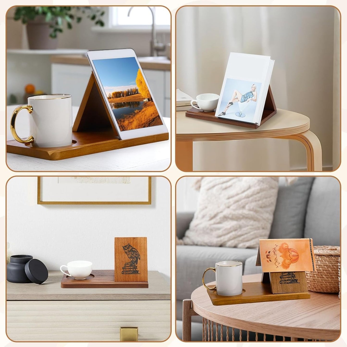 🎅🎄Christmas Sale - Owl-shaped Bookshelf, Triangular Wooden Bookshelf, Slotted Wooden Bookshelf