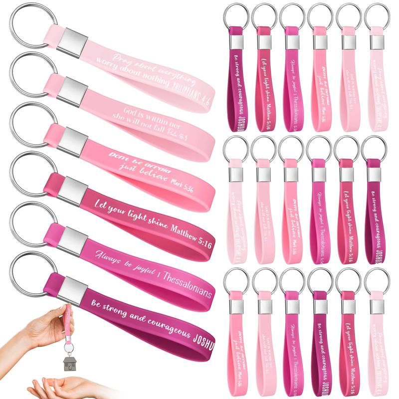 ✨Christian Bible Verse Keychain Set – Inspirational Religious Wristlet Keychains with Faith, Hope & Scripture Quotes | Perfect Gift for Believers & Church Groups!✝️