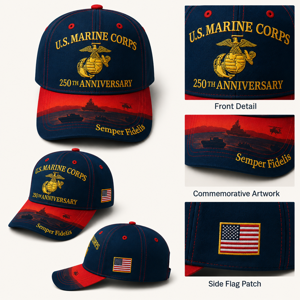 ❤️ U.S. Marine Corps 250th Anniversary Commemorative Cap 🇺🇸