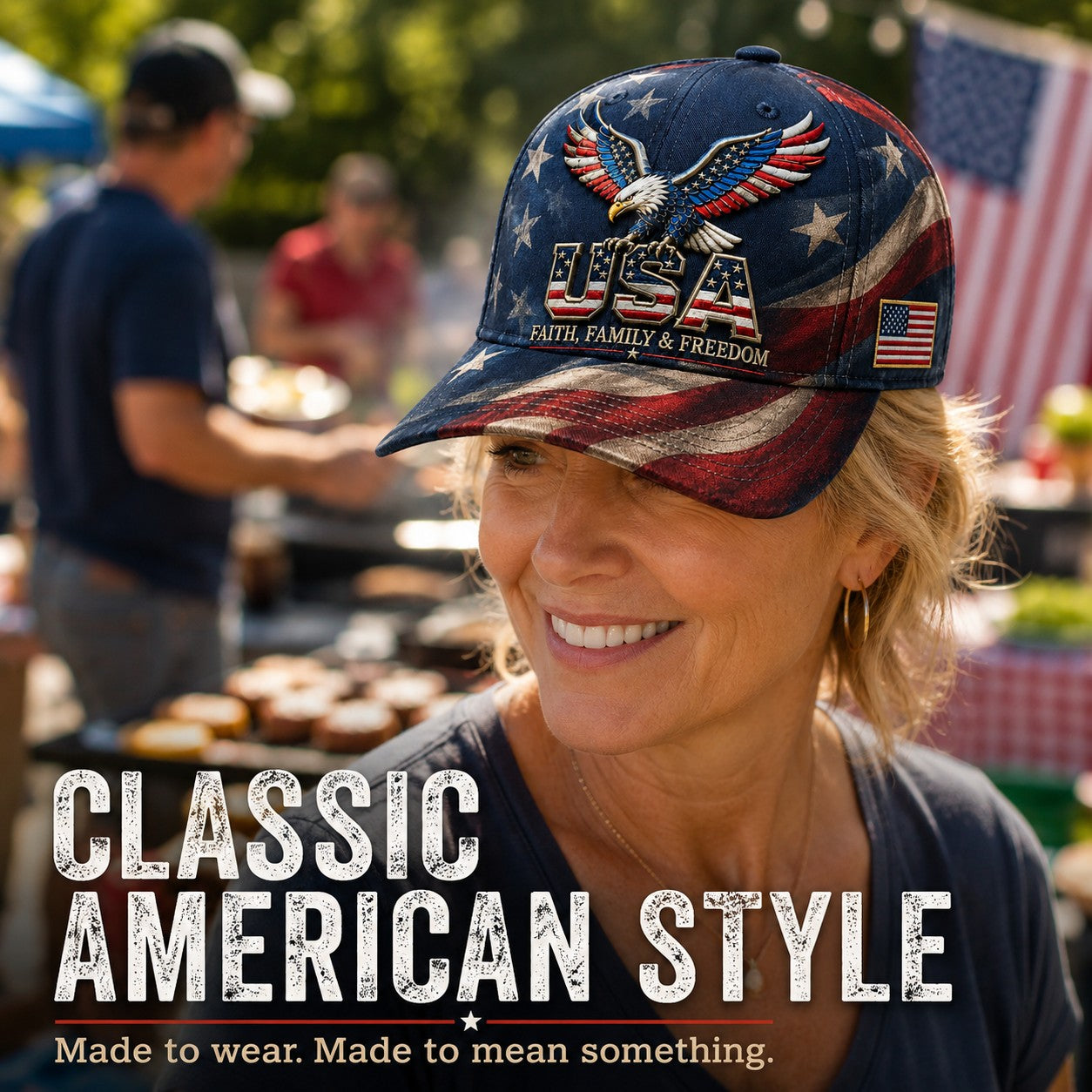 🎁🧢Father's Day 49% OFF - USA Faith, Family & Freedom Cap