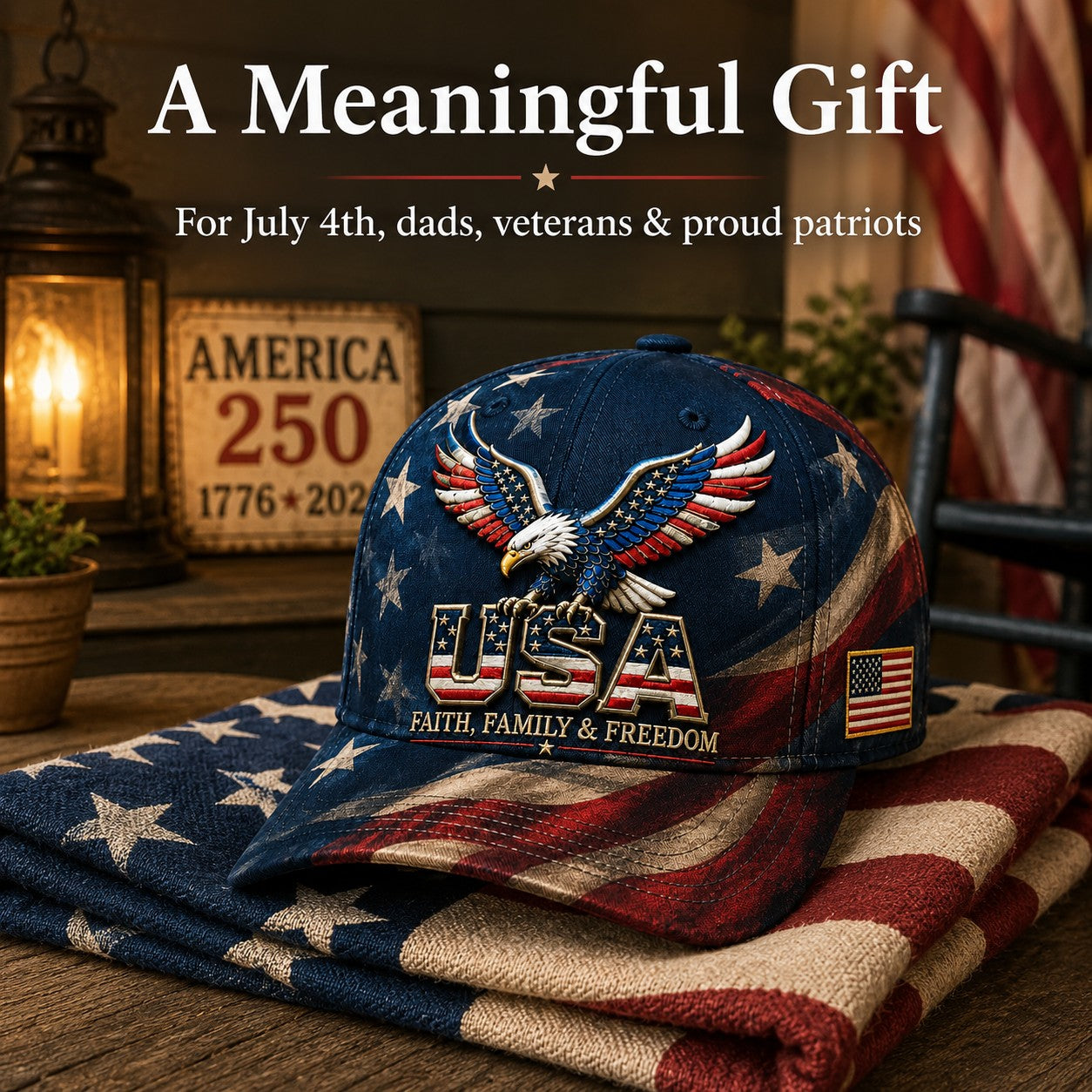 🎁🧢Father's Day 49% OFF - USA Faith, Family & Freedom Cap