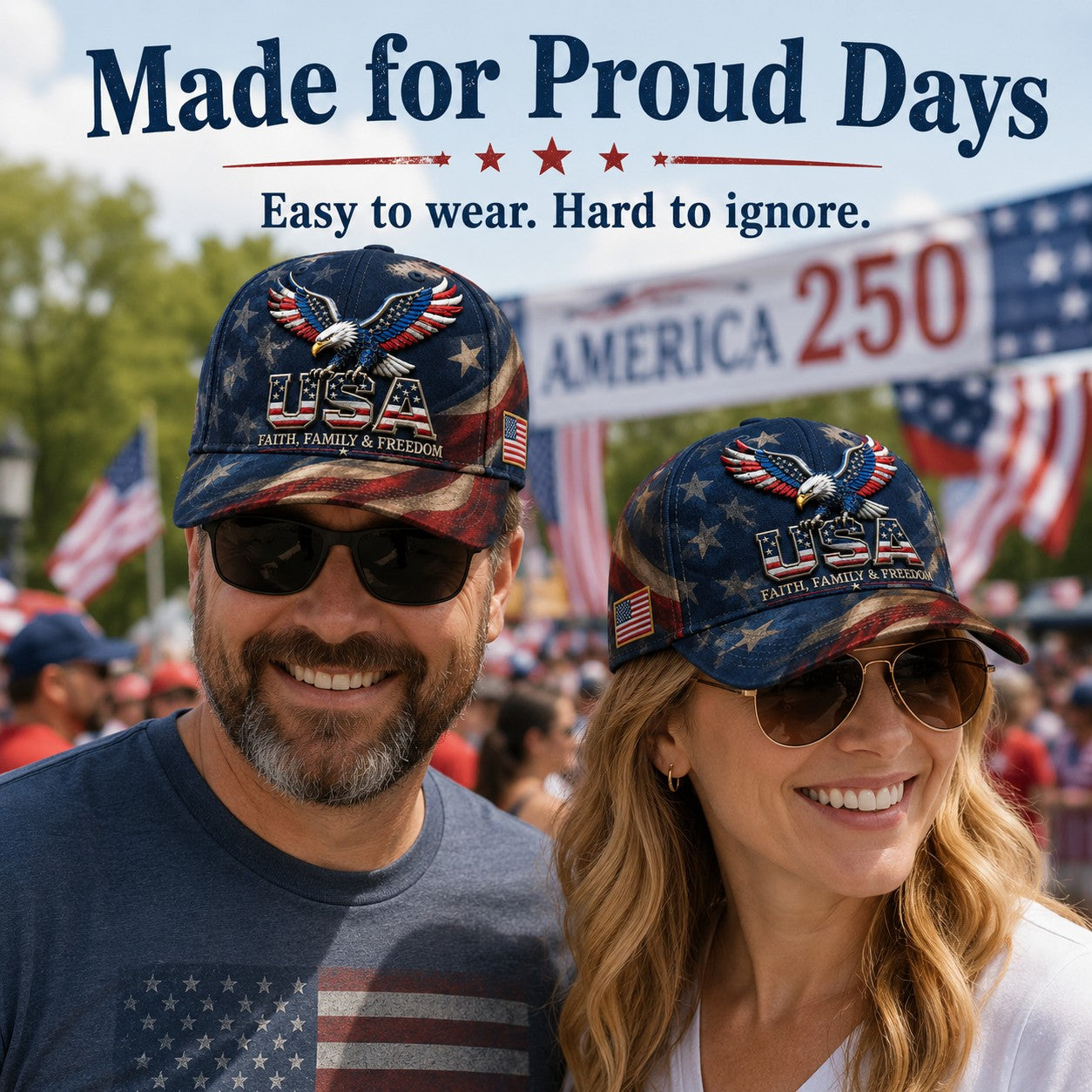 🎁🧢Father's Day 49% OFF - USA Faith, Family & Freedom Cap
