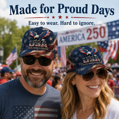 🎁🧢Father's Day 49% OFF - USA Faith, Family & Freedom Cap