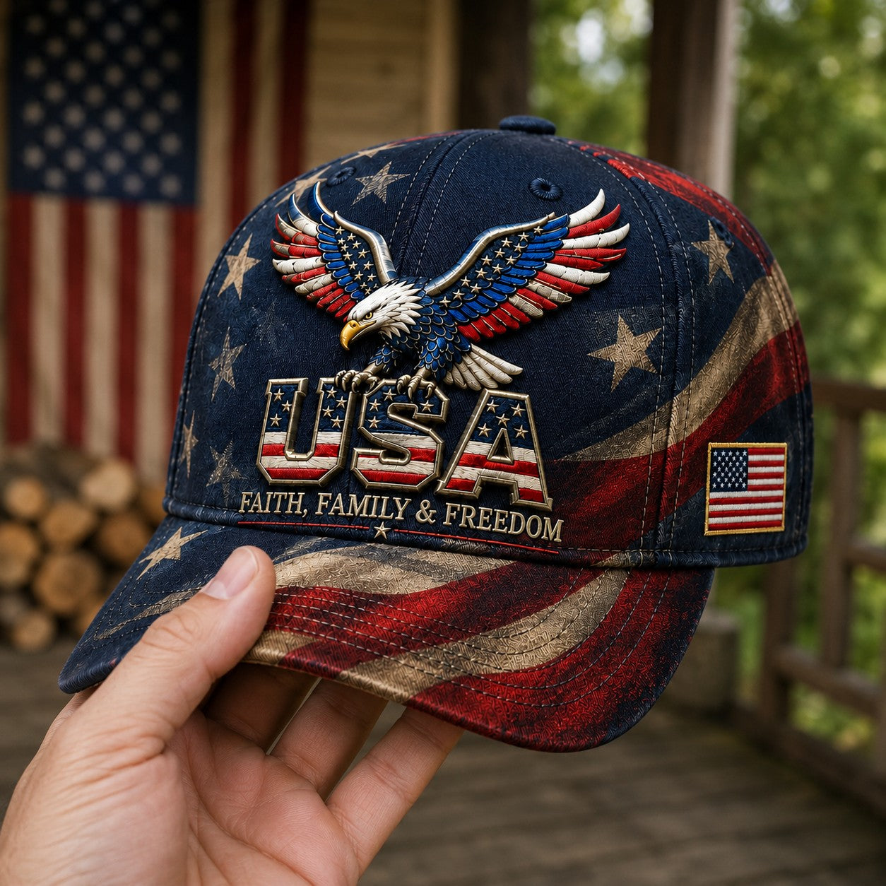 🎁🧢Father's Day 49% OFF - USA Faith, Family & Freedom Cap