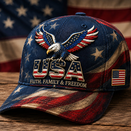🎁🧢Father's Day 49% OFF - USA Faith, Family & Freedom Cap