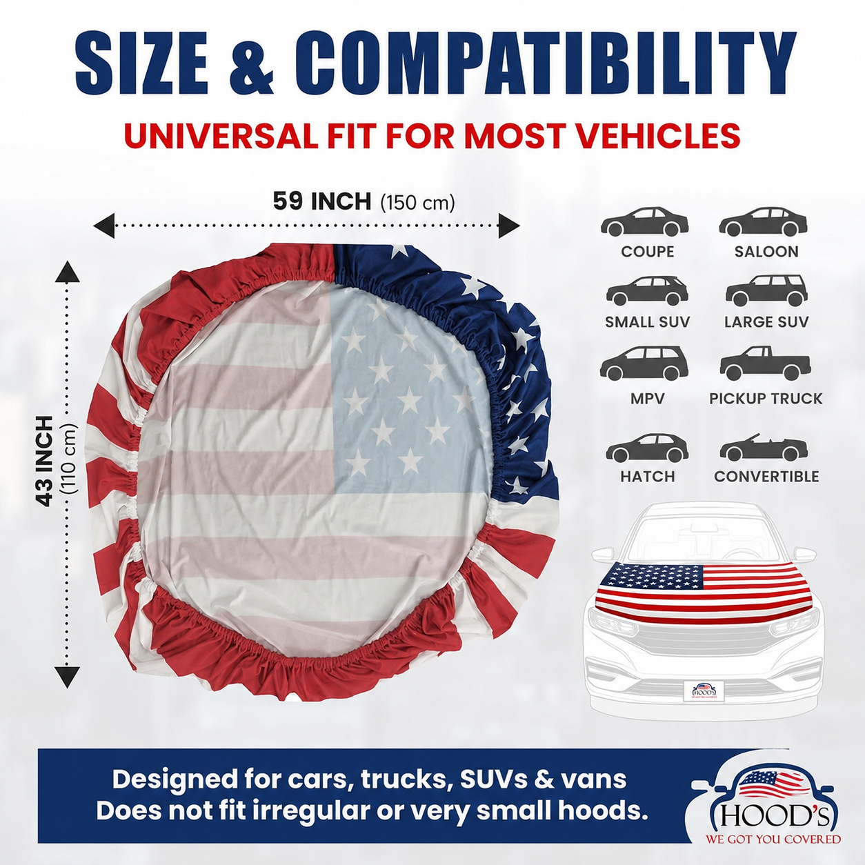 🎉9th Of July Flash Sale 65K+🔥American Car Hood Flag🦅【Buy 2 Free Shipping】