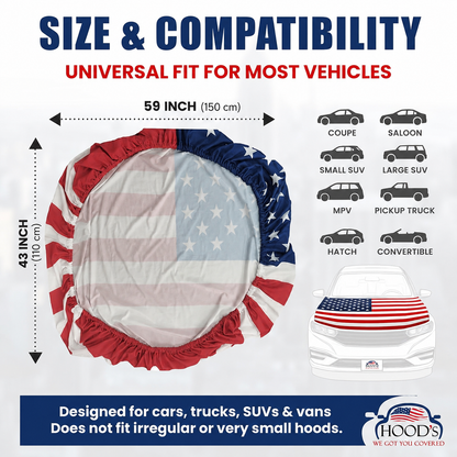 🎉9th Of July Flash Sale 65K+🔥American Car Hood Flag🦅【Buy 2 Free Shipping】