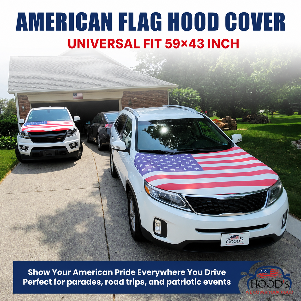 🎉9th Of July Flash Sale 65K+🔥American Car Hood Flag🦅【Buy 2 Free Shipping】