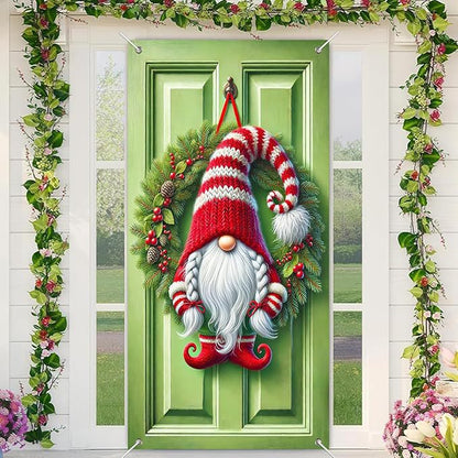 🎄Golden Christmas Bells & Wreath Door Cover - 35.4" x 70.8"