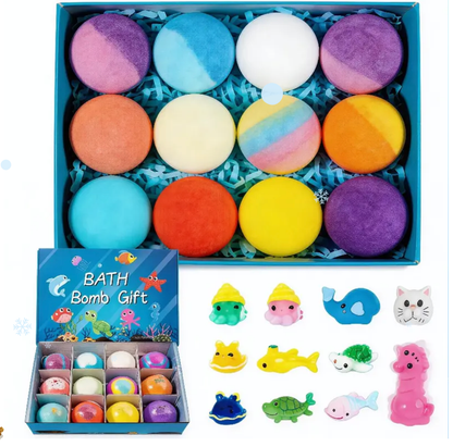 🔥2026 New Upgrade - 🛁 Natural Bath Bombs for Kids with Mega Bubbles & Surprise Inside 🥚✨