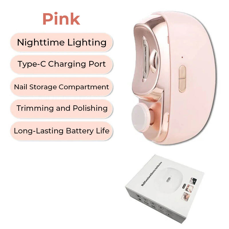 🎁2025 Hot Sale 🔥2 in 1 Automatic Electric Nail Clipper with Polishing【Safe and convenient】